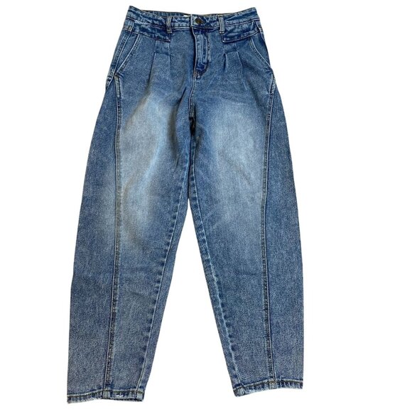So Woman's Jeans 28W Super High-Rise Balloon Jeans Blue Denim - Picture 1 of 10